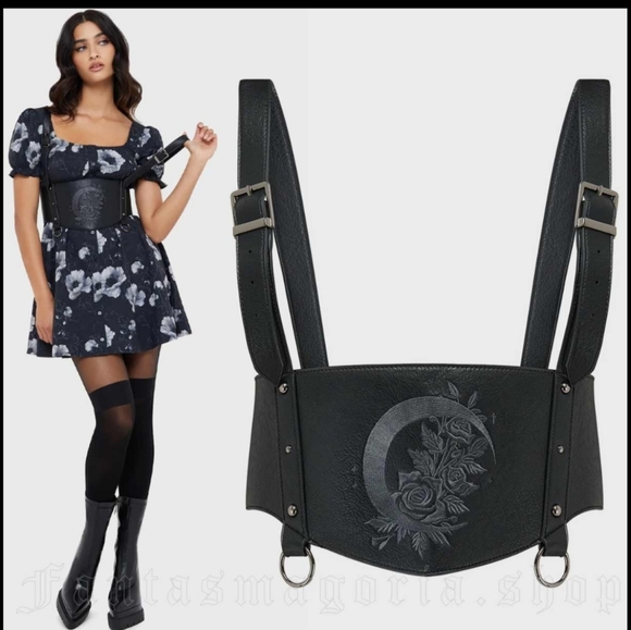 Killstar Black Gothic Belt Harness - Picture 2 of 4